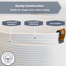 Load image into Gallery viewer, Large Ivory White Basket DENJA & CO Australia