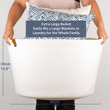 Load image into Gallery viewer, Extra Large Ivory White Basket DENJA & CO Australia