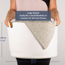 Load image into Gallery viewer, Large Ivory White Basket DENJA & CO Australia