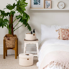 Load image into Gallery viewer, Set of Two Lidded Baskets - Off White DENJA & CO Australia