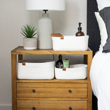 Load image into Gallery viewer, Set of Three Rectangle Baskets - White DENJA & CO Australia