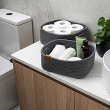 Load image into Gallery viewer, Set of Three Rectangle Baskets - Charcoal Gray DENJA & CO Australia