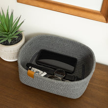Load image into Gallery viewer, Set of Three Rectangle Baskets - Charcoal Gray DENJA & CO Australia