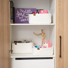 Load image into Gallery viewer, Set of Three Rectangle Baskets - White DENJA & CO Australia