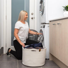 Load image into Gallery viewer, Extra Large Ivory White Basket DENJA & CO Australia